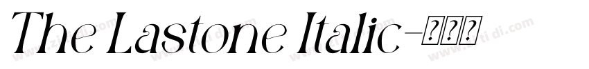 The Lastone Italic字体转换
